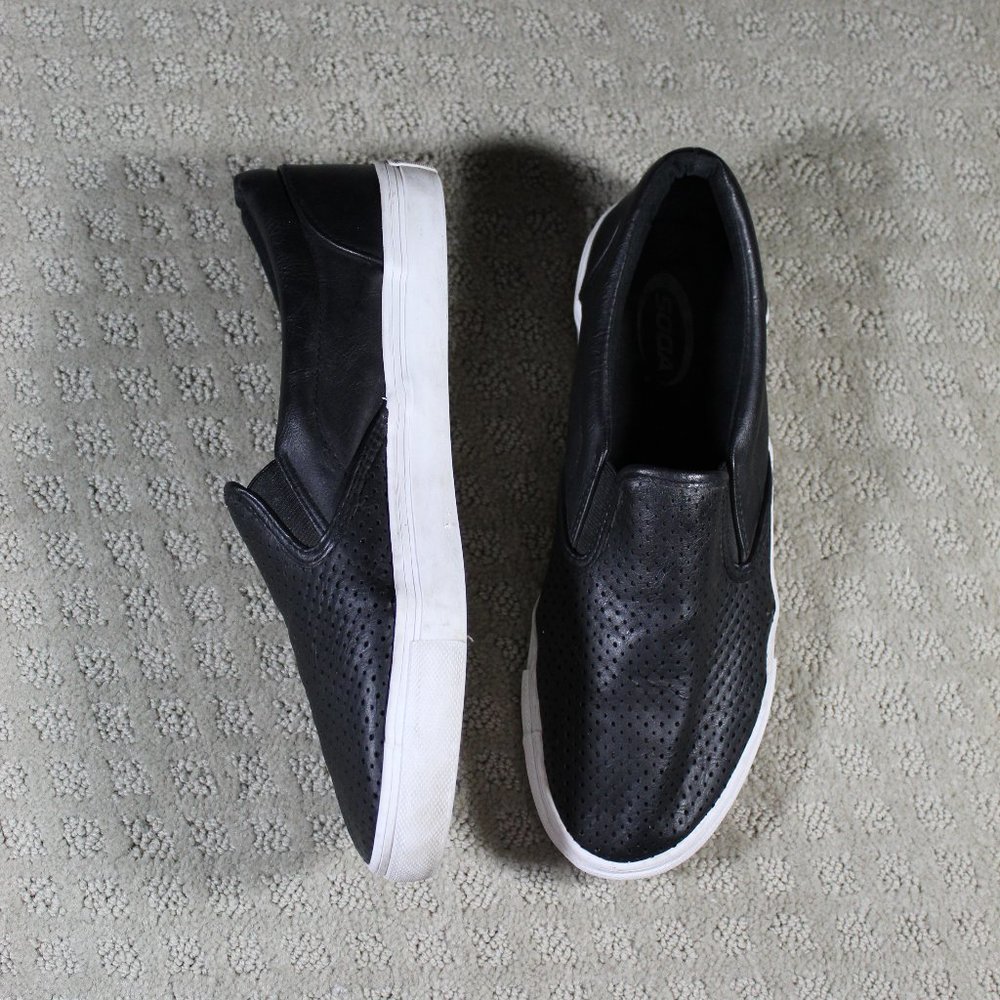 Soda Size 10M Black Perforated Slip On Sneaker Loafers